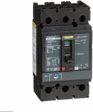 PowerPact J Circuit Breaker, 250A, 3-Pole, 600VAC, 14kA, Thermal-Magnetic