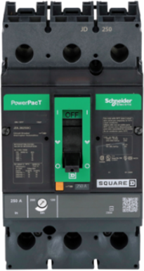 PowerPact J Circuit Breaker, 250A, 3-Pole, 600V AC, 14kA