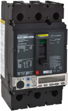 Circuit breaker, PowerPacT J, 250A, 3 pole, 600VAC, 14kA, lugs, Micrologic 6.2A, 100%