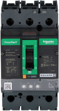 PowerPact J Circuit Breaker, 250A, 3 Pole, 600VAC, Lugs, Micrologic 3.2S