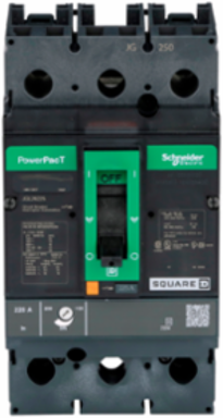 PowerPact J 225A Circuit Breaker, 2 Pole, 600VAC, Thermal-Magnetic