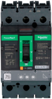 PowerPact J 250A Circuit Breaker, 3 Pole, 600VAC, 18kA