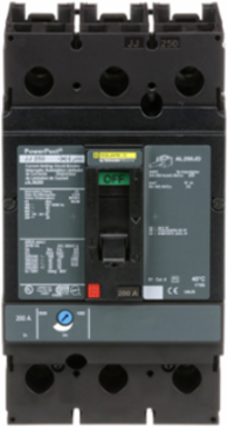 PowerPact J Circuit Breaker 200A 3-Pole 600V 25kA Thermal Magnetic