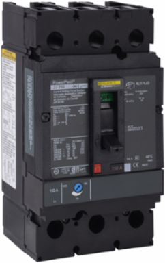 PowerPact J Circuit Breaker 250A, 3 Pole, 25kA, 600VAC, Thermal Magnetic