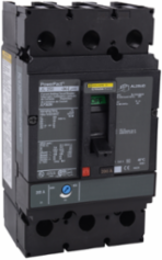 Circuit breaker, PowerPacT J, 150A, 3 pole, 600VAC, 50kA, lugs OFF end, thermal magnetic, 80%