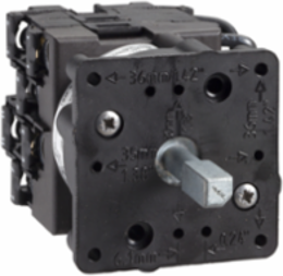 Harmony K Reversing Switch Body, 3 Poles, 20A, Multifixing, Plastic