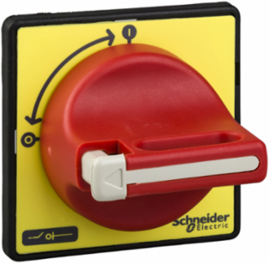 TeSys Vario Rotary Handle, Red/Yellow, 60x60 mm, IP65, Padlockable for 1-3 Locks