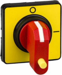 TeSys Vario Rotary Handle, 45x45 mm, Red Handle, Yellow Plate, IP65