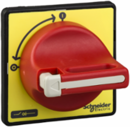 TeSys Rotary Handle with Yellow Front Plate, IP65, 60x60 mm, 1-3 Padlocking