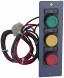 3-Position Push-Button Switch Operator, 480V, Green "Forward"/"Reverse"/"Stop"