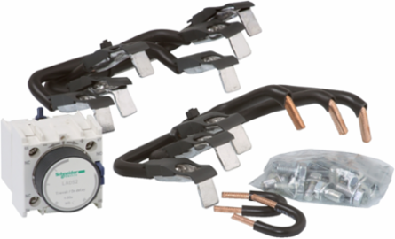 Kit for star delta starter assembling, for 3 x contactors LC1D80, with timer block