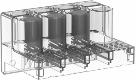 Terminal Shroud for TeSys Giga 4 Pole Contactor, IP20 Protection, 121.5 mm Height