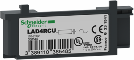 TeSys D RC Transient Suppressor, 110-250V AC, IP2X Protection