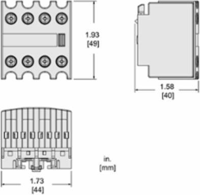 TeSys Deca Auxiliary Contact Block 1NO+3NC, 690V AC, Screw Clamp Terminals