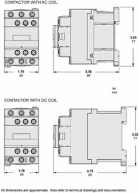 TeSys Deca Contactor, 9A, 5HP/480VAC, 3 NO, 440VAC Coil