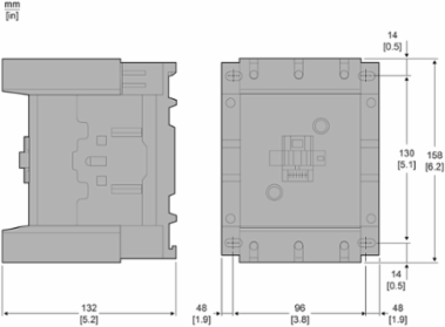 TeSys Deca Contactor 3P 115A 110V AC 60Hz 120mm Width