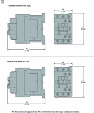 TeSys Deca Contactor 3 Phase 12A 24V DC Coil 45mm Width