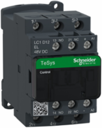 TeSys Deca Contactor 3P 12A 48V DC Coil, IP20, 45mm Width, Compact Design