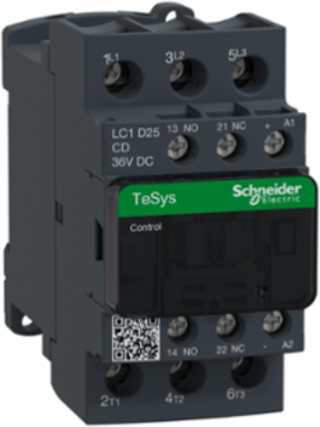 TeSys Deca Contactor 3P 25A 36V DC Coil 45mm Width