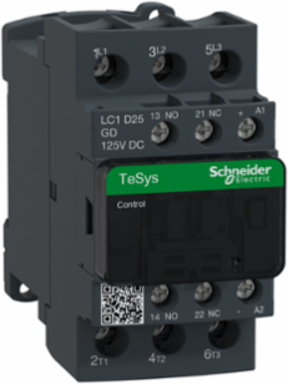 TeSys Deca Contactor 3P 25A 125V DC Coil AC-3