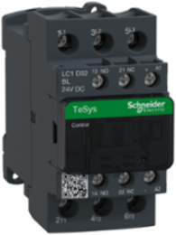 TeSys Deca Contactor, 3P, 32A, 24V DC Coil, 45mm Width