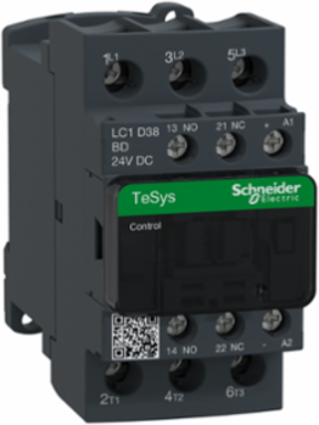 TeSys Deca Contactor, 3P 38A, 24V DC Coil, 45mm Width