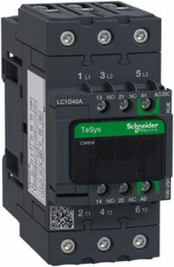 TeSys Deca Contactor 3-Phase 40A 100-250V AC/DC with Auxiliary Contacts