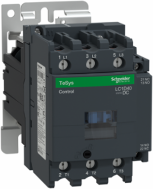 TeSys Deca Contactor 40A, 3 Pole, 24V DC Coil, IP2X