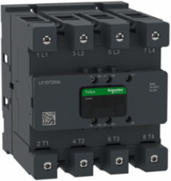 Contactor, Tesys Deca Advanced, 4P(4NO), 160A UL General Purpose, 24-60V AC/DC coil, Everlink