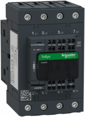 TeSys Deca Contactor 80A 4P 24V DC with Spring Terminals