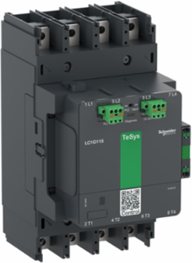Contactor, high power, TeSys Giga, advanced version, AC-1, <= 440V, 250A, 4 pole/NO, 24-48VAC/DC coil