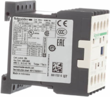 TeSys K Contactor 3P 9A 230-240V AC Coil with 1 NO Auxiliary Contact