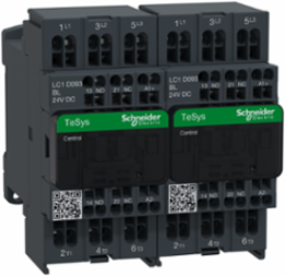 TeSys Deca Reversing Contactor, 3 Poles, 9A, 24V DC Coil, 90mm Width