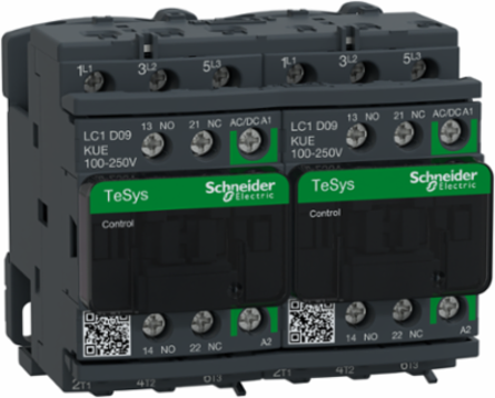 TeSys Deca Reversing Contactor 3P 9A 100-250V AC/DC Coil