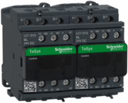 TeSys Deca Reversing Contactor, 3 Pole, 12A, 24V DC Coil, IP20
