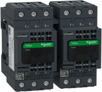 3 Pole Reversing Contactor 40A 115V AC 60Hz with Spring Terminals