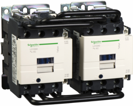 Reversing Contactor 3P 40A 120V AC Coil, TeSys Deca