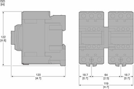 TeSys Deca Reversing Contactor 3P 65A 120V AC 60Hz