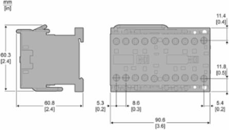 TeSys K Reversing Contactor, 3P, 12A, 120V AC Coil, 90mm Width