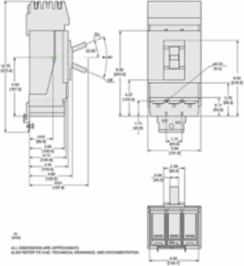 PowerPacT L Circuit Breaker 250A 3 Pole 600VAC 14kA MicroLogic 3.3
