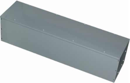 Square-Duct Wireway, 12 Inch x 12 Inch x 4 Feet, Hinged Cover, NEMA 1