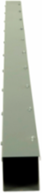 Square-Duct Wireway 4 Inch x 4 Inch 10 Feet Long NEMA 1 Hinged Cover
