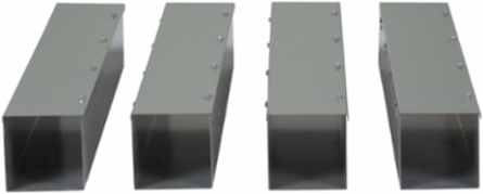 Square-Duct Wireway 6 Inch x 6 Inch 4 Feet Long NEMA 1 Hinged Cover