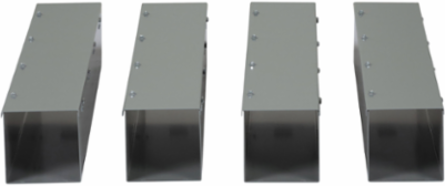 Square-Duct Wireway 6 Inch x 6 Inch 4 Feet Long NEMA 1 Hinged Cover