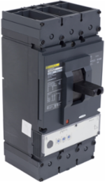 Circuit breaker, PowerPacT L, 600A, 3 pole, 600VAC, 25kA, busbar, MicroLogic 3.3, 80%