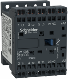 TeSys K Contactor 3P, 6A, 440V, 1 NC Aux, 24V DC