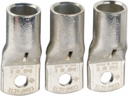 Crimp Lugs Set for Copper Cable, 185mm2, 3P, Interphase Barriers