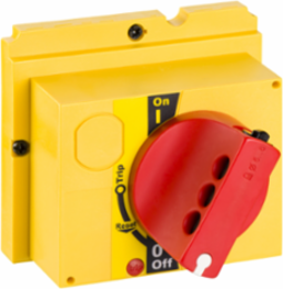direct rotary handle, ComPact NSX 100/160/250, red handle on yellow front, IP40