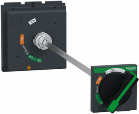 Extended rotary handle, ComPacT NSX400/630, black handle, shaft length 209mm to 600mm, IP55