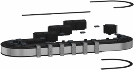 set of hard stops, Lexium MC12 multi carrier, 1 set